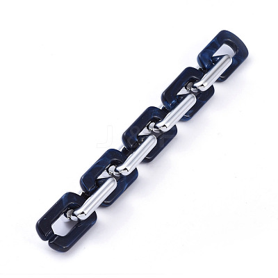 Handmade Acrylic Cable Chains AJEW-JB00674-02-1