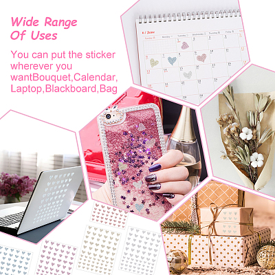 5 Sheets 5 Colors Sparkle PET Nail Art Stickers MRMJ-GA0001-14-1