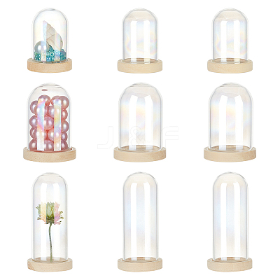 9 Sets 3 Style Glass Dome Cover AJEW-PH0011-45-1