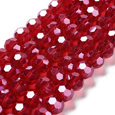 Electroplate Transparent Glass Beads Strands X-EGLA-A035-T10mm-A01-1