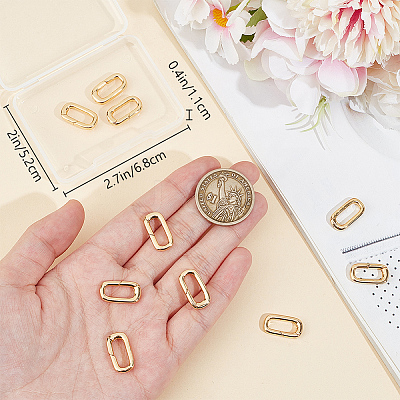 10Pcs Brass Spring Gate Rings KK-BBC0015-57G-02-1