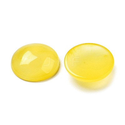 Natural Yellow Agate Cabochons G-E492-A-14-1