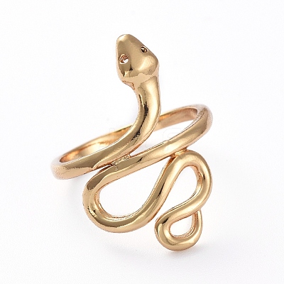 Adjustable Brass Cuff Rings RJEW-G096-32G-1