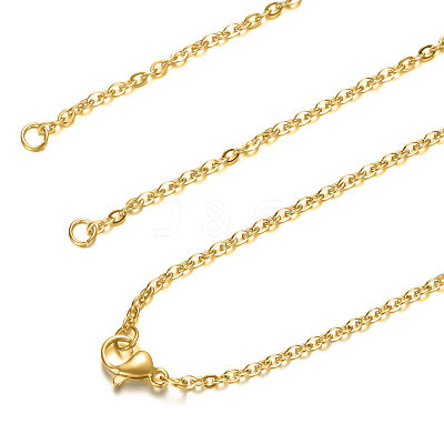 304 Stainless Steel Cable Chain Necklace Making STAS-T040-PJ208-2-46-1