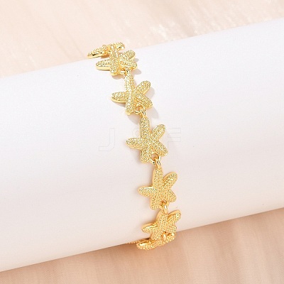 Brass Link Chain Bracelets for Women BJEW-L707-04G-04-1