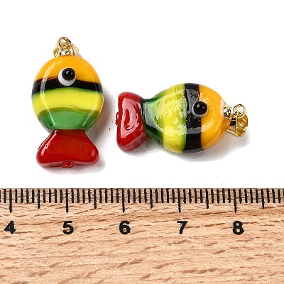 Handmade Lampwork Pendants LAMP-A007-01G-05-03-1
