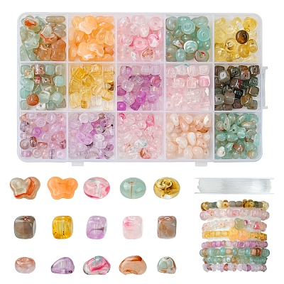 DIY Acrylic Beads Bracelets Making Kits DIY-FS0008-20-1