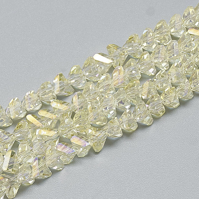 Electroplate Glass Beads Strands EGLA-Q103-A06-1