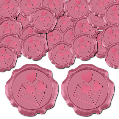 100Pcs Valentine's Day Adhesive Wax Seal Stickers DIY-CP0010-17C-1