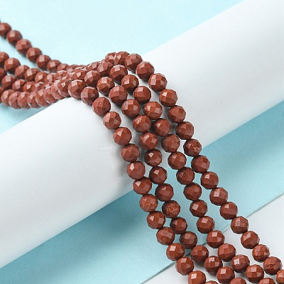 Natural Red Jasper Beads Strands LS-G-F748-H01-03-1