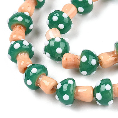 Handmade Lampwork Beads Strands X-LAMP-N024-09E-1