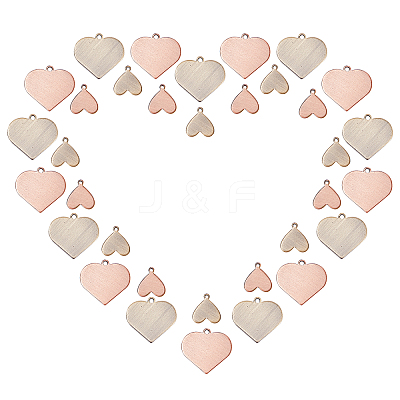 24Pcs 4 Style Brass Charms KK-CA0001-30-1