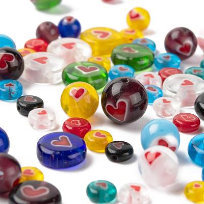 360Pcs 5 Styles Handmade Lampwork Beads LAMP-LS0001-03-1