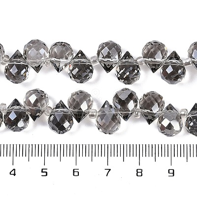 Electroplate Glass Beads Strands EGLA-D030-17W-1