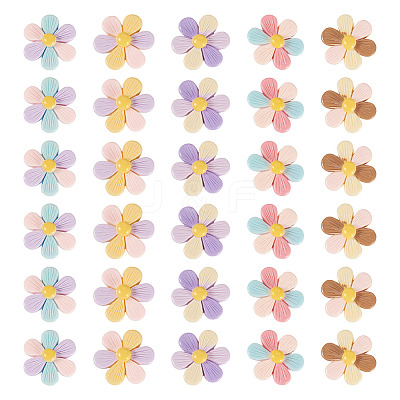 50Pcs 5 Colors Opaque Resin Cabochons RESI-TA0004-93-1