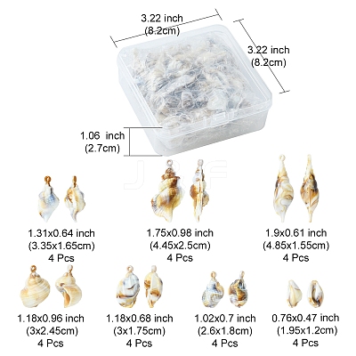 28Pcs 7 Style Acrylic Pendants OACR-FS0001-17-1