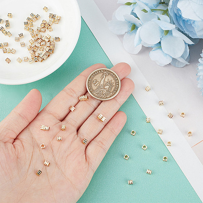 100Pcs Rack Plating Brass Beads KK-GO0001-63-1