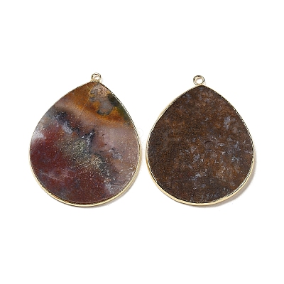 Natural Indian Agate Pendants G-E526-01Z-1