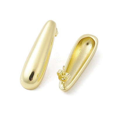 Brass Stud Earrings EJEW-M244-10G-1