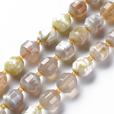 Natural Fire Crackle Agate Beads Strands G-T131-119-1