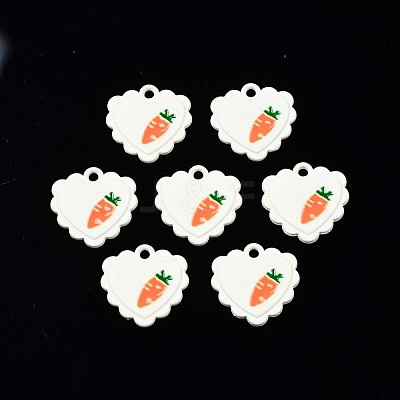 Spray Painted Alloy Pendants ENAM-S127-034-RS-1