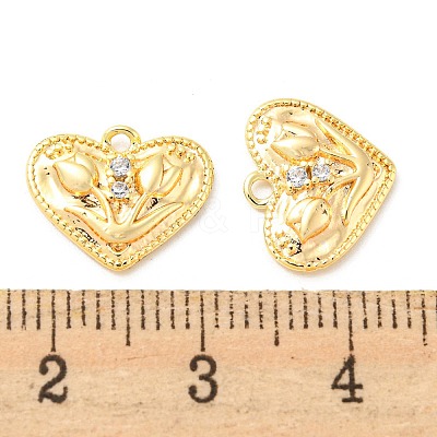 Brass Micro Pave Cubic Zirconia Charms KK-Q809-09G-1