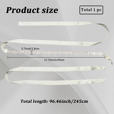 Metal Full Crystal Rhinestone Horse Eye Bridal Waist Belts for Wedding Dress AJEW-WH20080-65A-S-1