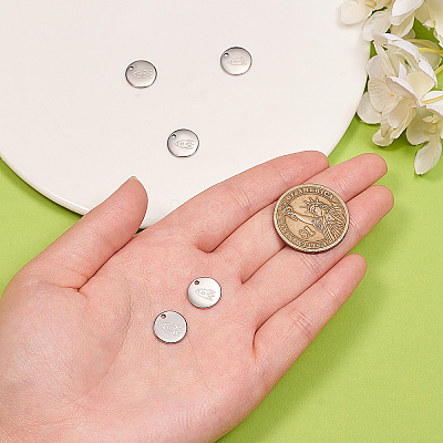 304 Stainless Steel Pendants STAS-CJC0003-47-1