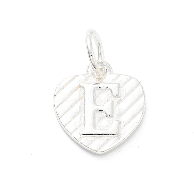925 Sterling Silver Heart with Capital Letter Charms STER-S009-13E-S-1