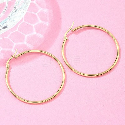 Ion Plating(IP) 304 Stainless Steel Hoop Earrings X-EJEW-N0016-11G-G-1