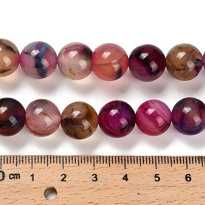 Dyed Natural Agate Beads Strands G-G203-10J-12mm-1