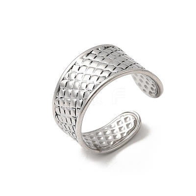 304 Stainless Steel Open Cuff Rings RJEW-H261-02P-1