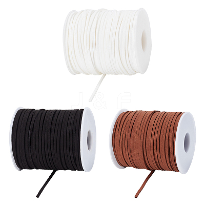 3 Rolls 3 Colors Faux Suede Cord LW-PH0002-23-1