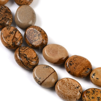 Natural Picture Jasper Beads Strands G-M420-D14-01-1