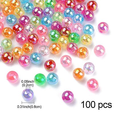 Transparent Acrylic Beads MACR-YW0002-90A-M-1