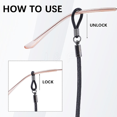 Leather Eyeglass Necklace Strap AJEW-CL0005-06B-1