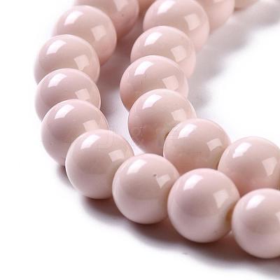 Painted Glass Bead Strands DGLA-S071-8mm-B12-1