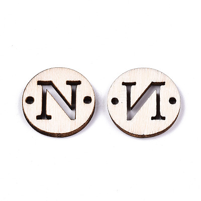 Unfinished Natural Poplar Wood Links Connectors WOOD-S045-140A-01N-1