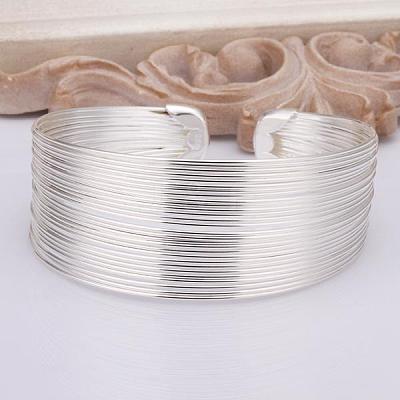 Classic Brass Cuff Bangles For Women BJEW-BB12232-1