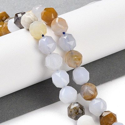 Natural Blue Chalcedony Beads Strands G-NH0021-A11-01-1