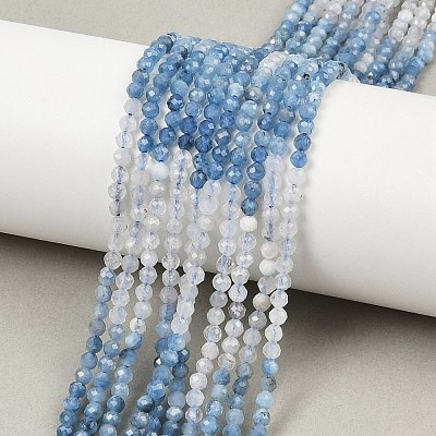 Natural Aquamarine Beads Strands G-C226-B03-3mm-1