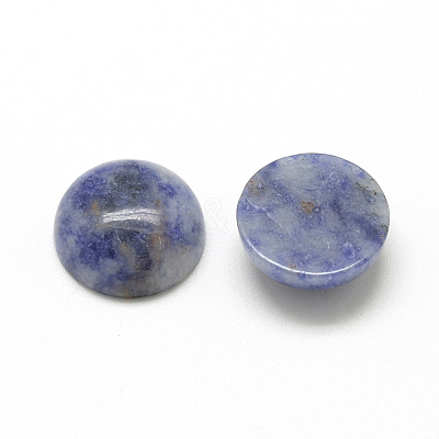 Natural Blue Spot Jasper Cabochons X-G-R416-8mm-45-1