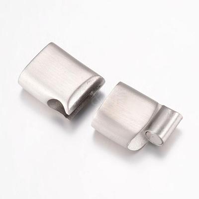 Tarnish Resistant 304 Stainless Steel Magnetic Clasps with Glue-in Ends STAS-G071-39P-1