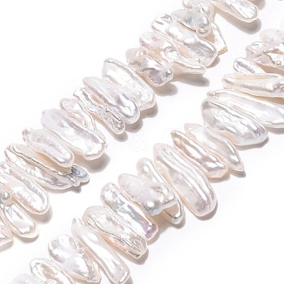 Natural Baroque Keshi Pearl Beads Strands PEAR-S020-H13A-1