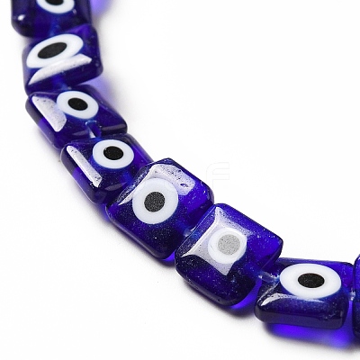 Handmade Evil Eye Lampwork Beads Strands LAMP-F026-02B-1