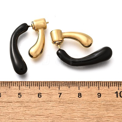 304 Stainless Steel Stud Earrings EJEW-C133-04G-04-1