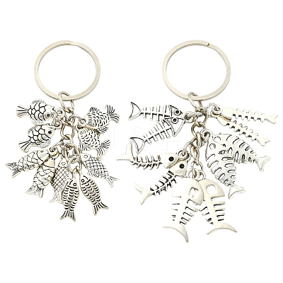 2Pcs Alloy Keychains KEYC-YW00235-1