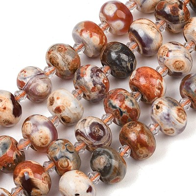 Natural Fire Crackle Agate Beads Strands G-K393-D01-10x14-1