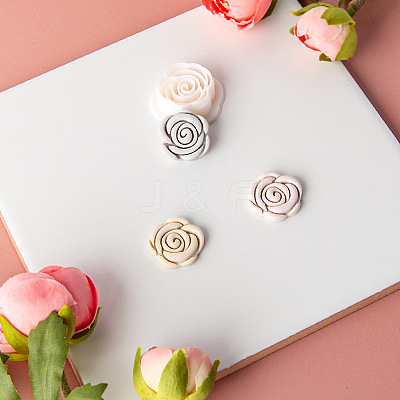 Rose Shape Resin Clay Cutters for Earring Making PW-WG42220-01-1