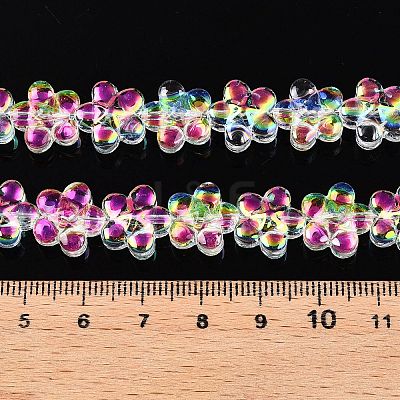 Electroplate Glass Beads Strands X-EGLA-T028-02C-1